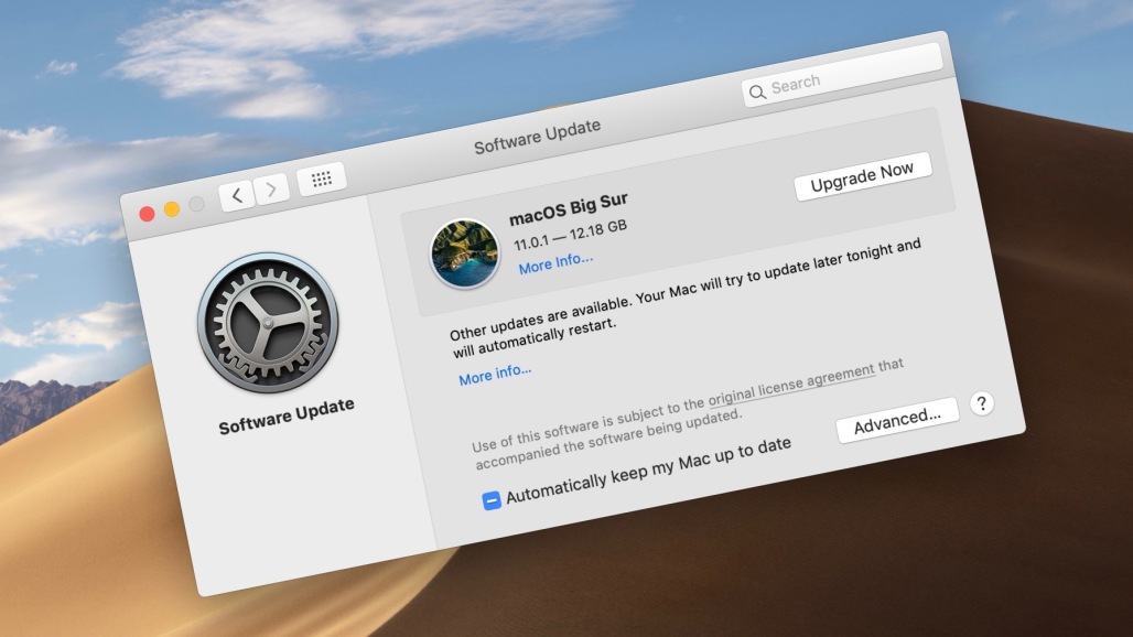 software upgrade for mac